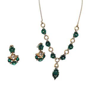 Rare Alfred Phillipe Trifari 1949 Dewdrops Fruit Salad Demi Parure